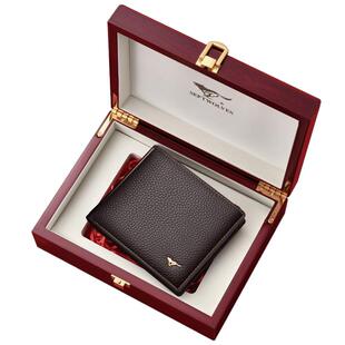 七匹狼男士钱包真皮钱夹牛皮卡包生日礼物实用高档新年礼物送老公