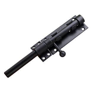 304不锈钢插销实心加厚门栓门锁扣明装防盗门扣木门黑色插销门闩