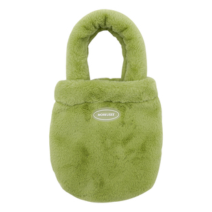 木与石可爱秋冬毛绒包包女冬季毛茸茸大容量毛毛包小手提包斜挎包