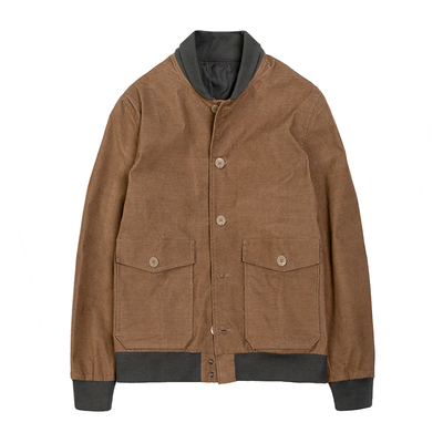 ARBA秋琥珀色日式复古灯芯绒夹克