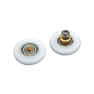 老式淋浴房滑轮大扁轮圆弧推拉门挂轮卫生间浴室玻璃移门滚轮配件