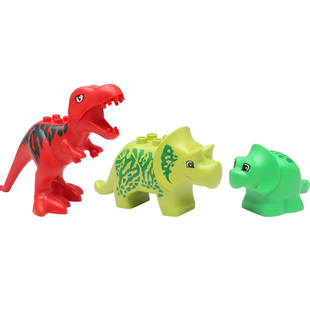 大颗粒鳄鱼动物积木儿童玩具配件乌龟恐龙小老虎狮子大象2025新款