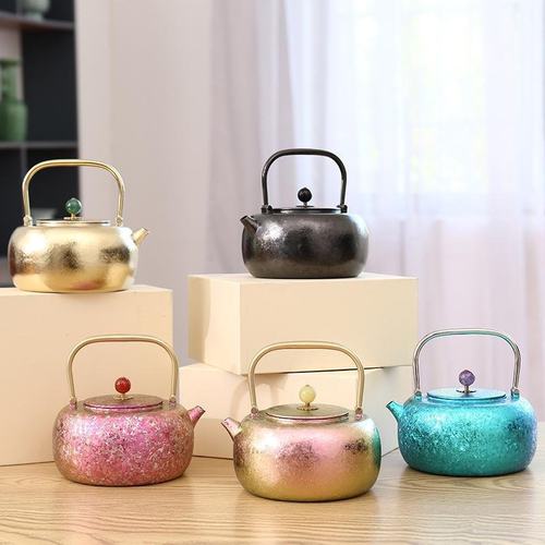 博友制钛纯钛提梁烧水壶户外便携式中式小满烧水泡茶壶高端礼品壶