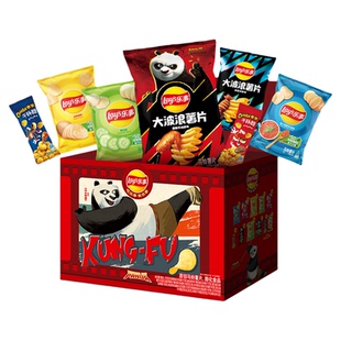 【功夫熊猫联名】乐事新年放映机零食大礼盒616g薯片休闲食品囤货