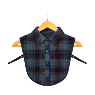 格子衬衫假领女春秋休闲百搭卫衣毛衣配饰多功能假领子搭配风衣领