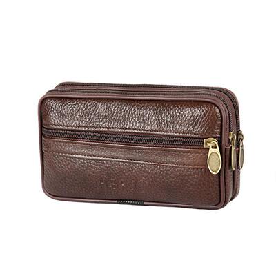 新款手机腰包男士手机袋真皮