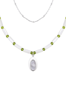 【自营】VITARING项链女双层叠带竹节锁骨链吊坠小众设计欧美首饰