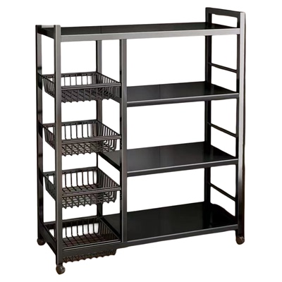 厨房置物架落地多层蔬菜家用多功能锅架微波炉储物架厨柜收纳架子