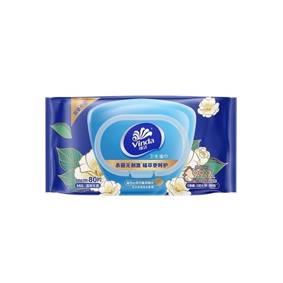 维达山茶花精华卫生湿巾80片/包