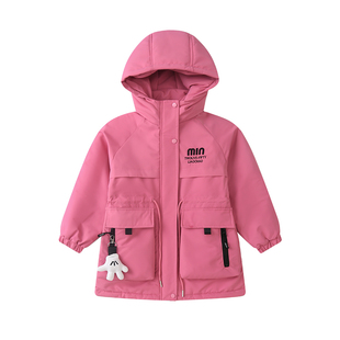 女童棉服冬装2025新款洋气儿童派克服加绒加厚冬季外套女大童棉衣