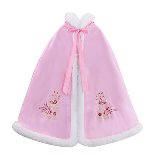 女童汉服秋冬装儿童装冬季唐装2025新款古装拜年服古风中国风斗篷