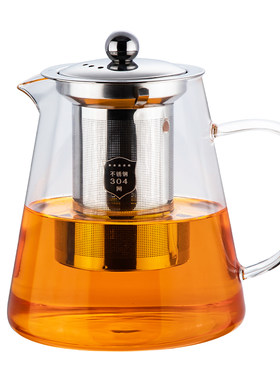 玻璃泡茶壶可明火加热防爆冲茶器