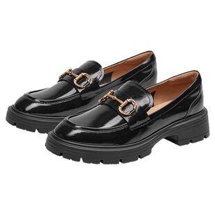 KISSCAT接吻猫[马德里乐福鞋]舒适棕色乐福鞋女真皮软底不累脚