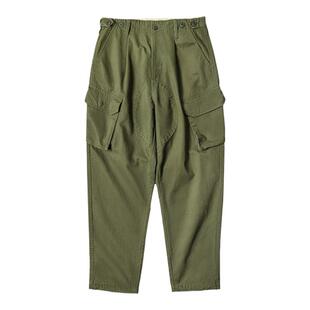 马登工装 复古英国皇家硬汉锥形休闲裤松紧抽绳大口袋奇诺长裤男