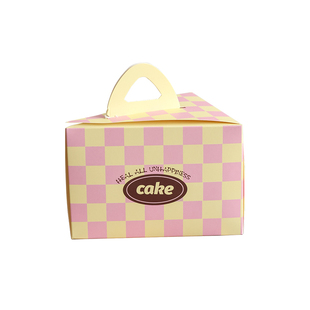 三角蛋糕盒子包装盒甜品打包盒慕斯切块榴莲千层蛋糕手提烘焙西点