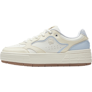 关晓彤同款安踏皎月板鞋小白鞋冬季新款女休闲运动鞋子 122548032