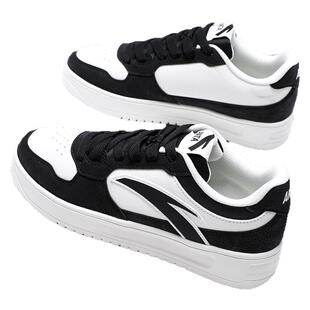 安踏轻松板鞋男鞋春季皮面百搭小白鞋轻便潮流熊猫鞋休闲运动鞋子