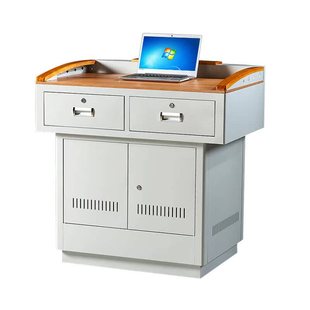 多媒体讲台钢制讲台教师教室讲台桌多功能老师电教中控讲桌演讲台