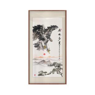 大展宏图大气办公室玄关挂画新中式鸿业腾飞客厅沙发背景墙装饰画