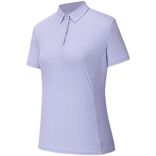 安踏金牌POLO衫丨修身正肩翻领短袖女士夏季新款商务通勤休闲上衣