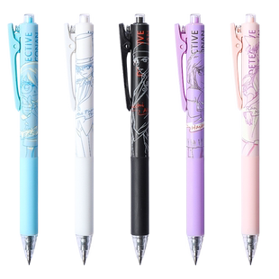 晨光名侦探柯南限定中性笔CONAN联名款怪盗基德灰原哀小兰学生用考试刷题速干黑色按动水笔0.5动漫命运的羁绊