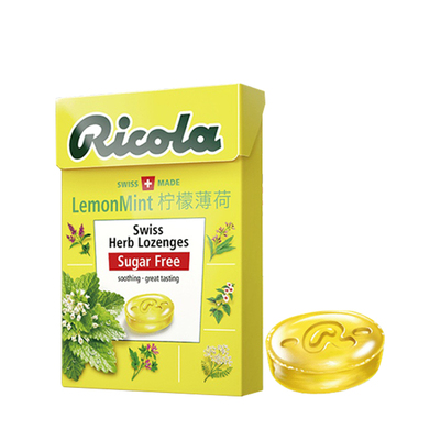 瑞士进口润喉糖40g*5纸盒柠檬