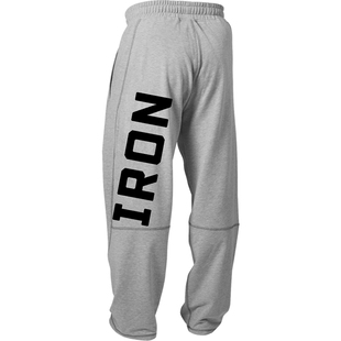 环球野兽宽松运动长裤男子直筒大码全棉透气加肥肌肉健美健身卫裤