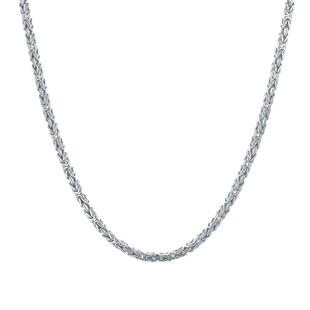 周六福男潮嘻哈素链项链S925银龙骨链情人节礼物送男友