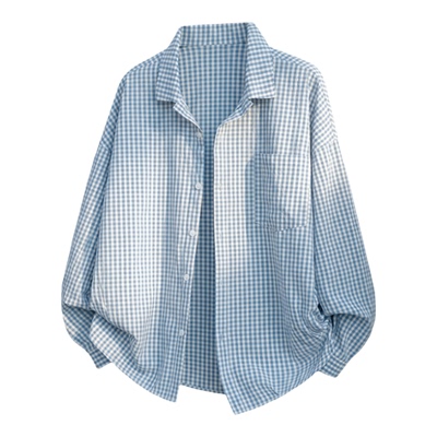 FEIOREETA长袖格纹衬衫miu系