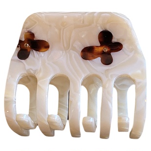 调性又素雅 圆润方形独特漂亮头发抓夹大号发量大法式鲨鱼夹发饰