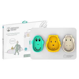 英国火柴猴宝宝餐盘辅食训练餐盘防水防油食品级硅胶餐垫餐盘礼盒