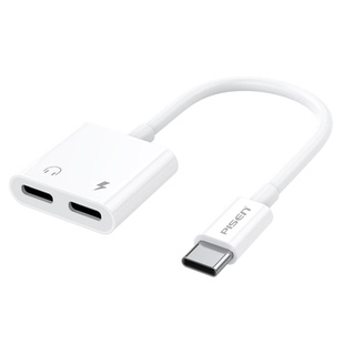品胜typec耳机转接头二合一转换器适用苹果小米华为vivo手机直播有线ipad充电安卓一分二圆孔音频接口转换头