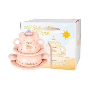 摩登主妇生日礼物女生送闺蜜儿童可爱一人食餐具套装碗碟杯子礼盒