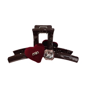 高级感爱心闪钻大号抓夹鲨鱼夹多发量盘发夹子发抓气质发饰头饰女