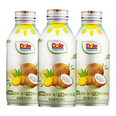Dole/都乐菠萝气泡饮料400ml*3罐
