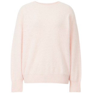 时髦轻奢慵懒羊绒衫女MOFAN摩凡2025冬新款霜白色插肩袖毛衣显瘦