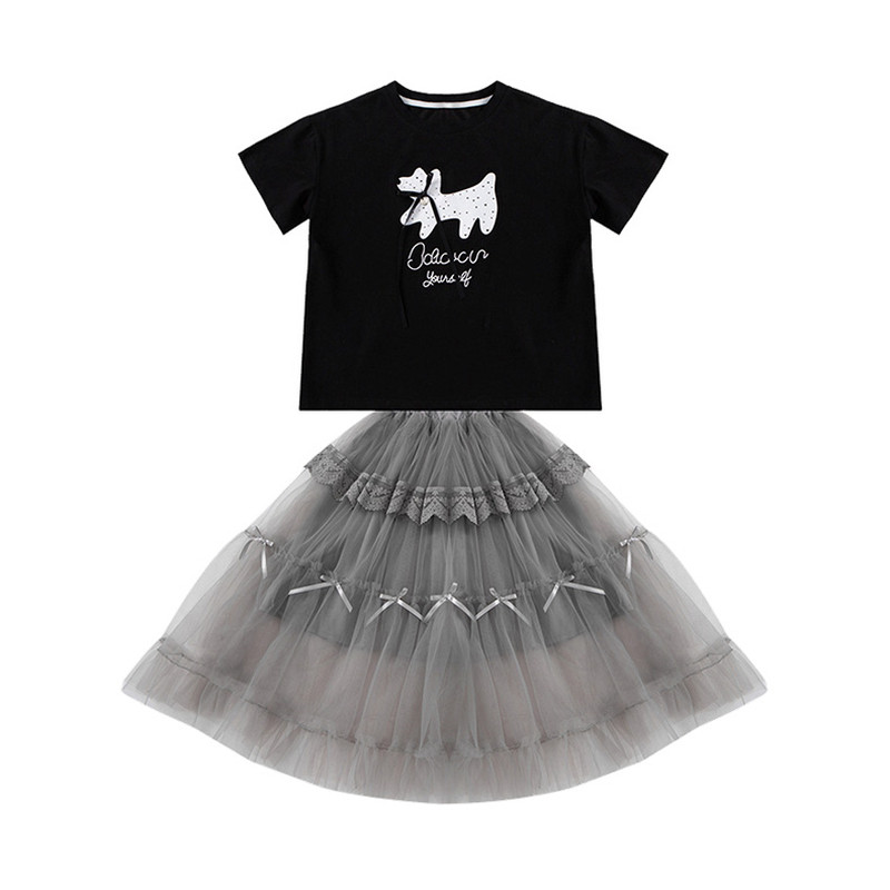 【官方正品】女童夏季网纱裙套装