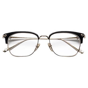 原创升级 x 眉线半框眼镜薛之谦同款童锦程风格钛黑金近视男百搭