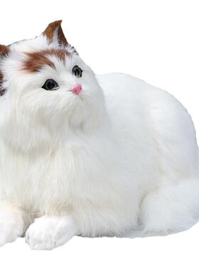 真兔皮毛手工制作仿真猫咪大卧猫