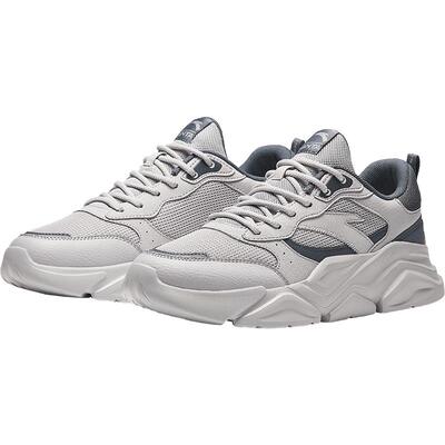 安踏跑步鞋灰色减震运动鞋男