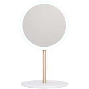 MUIDled化妆镜带灯网红镜子折叠台式桌面宿舍学生随身镜便携充电