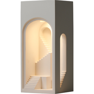 石膏壁灯嵌入式转角墙角感应灯内嵌预埋走廊氛围灯楼梯拐角壁龛灯