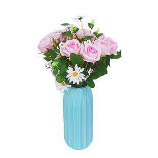 仿真花玫瑰花假花送女朋友餐桌插花干花摆设装饰花艺摆放手工