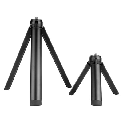 适用大疆 DJI OsmoPocket3口袋运动相机桌面支架铝合金金属三脚架底座便携迷你手持自拍杆配件带补光灯三角架
