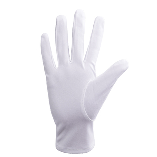 三筋礼仪白手套带扣门卫检阅表演安保白色开车男女工作礼宾手套