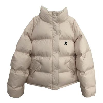 学院风立领浅粉色羽绒服25冬新款
