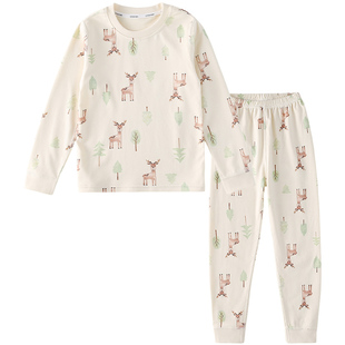 棉花堂儿童秋衣秋裤宝宝内衣套装纯棉全棉男童女童睡衣棉毛衫保暖