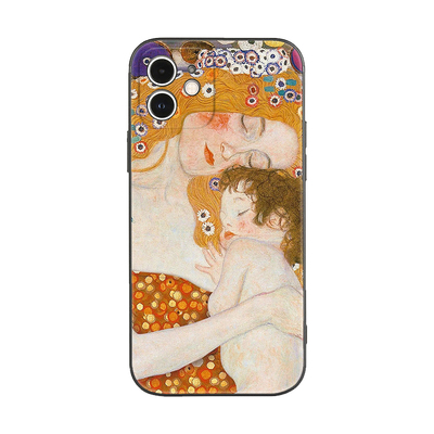 苹果iPhoneX克林姆特母与子油画