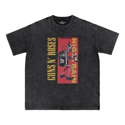 GUNSnROSES复古水洗做旧短袖T恤