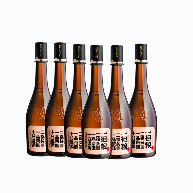 [官方正品]一担粮逗号老北京二锅头42度清香型白酒480ml纯粮食酒